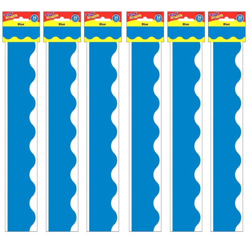 TREND Blue Terrific Trimmers®, 39 Feet Per Pack, 6 Packs