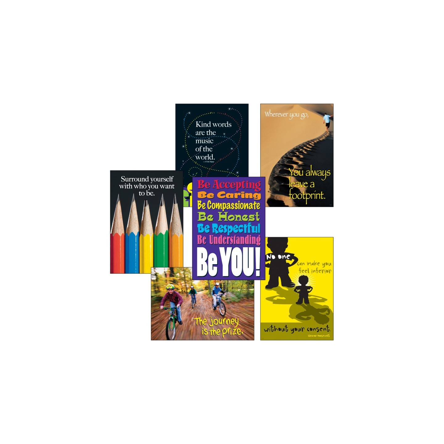 ARGUS® Think Positively ARGUS® Posters Combo Pack, Pack of 6