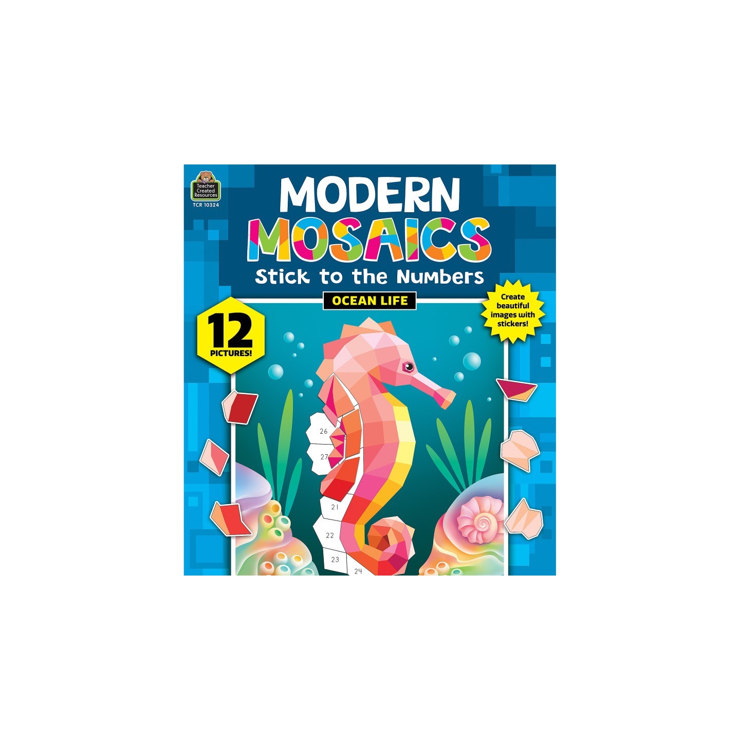 Teacher Created Resources® Ocean Life Modern Mosaics Stick to the Numbers