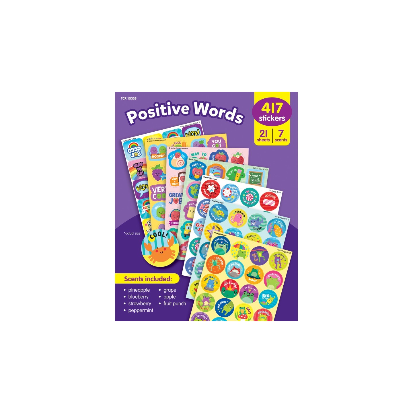 Teacher Created Resources Positive Words Smelly Stickers Variety Pack