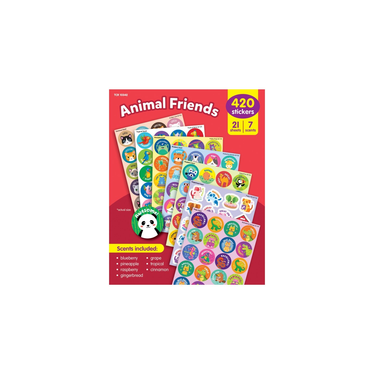Teacher Created Resources Animal Friends Smelly Stickers Variety Pack