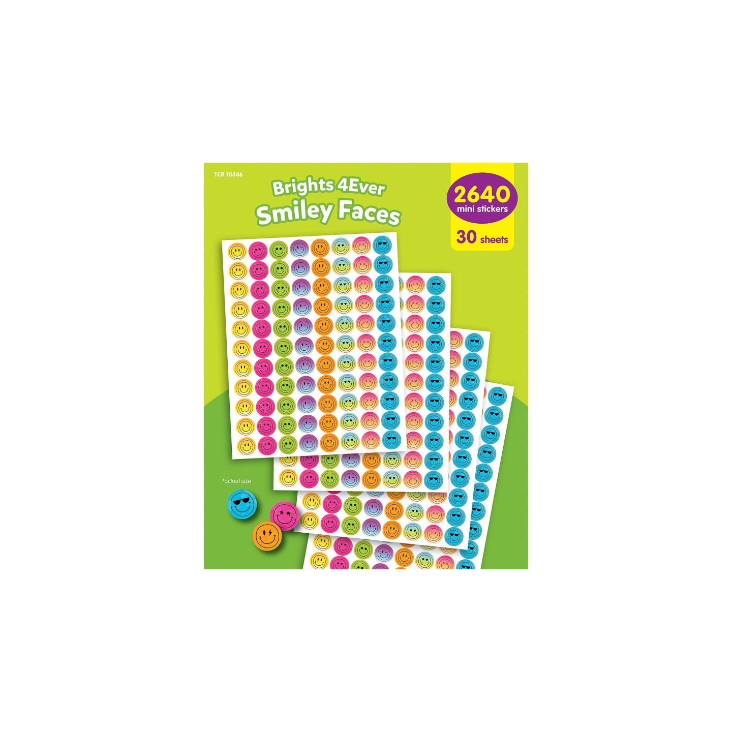 Teacher Created Resources® Brights 4Ever Smiley Faces Mini Stickers Value Pack