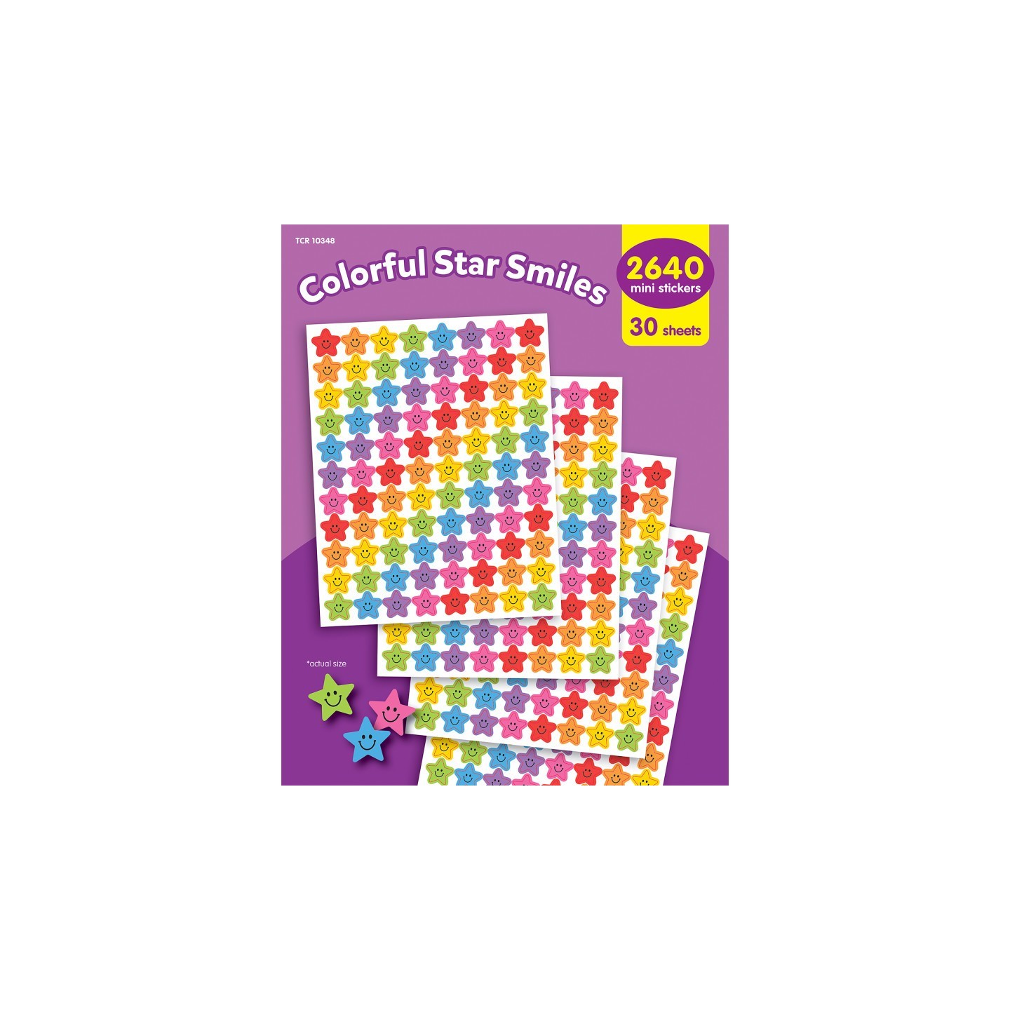 Teacher Created Resources® Colorful Star Smiles Mini Stickers Value Pack
