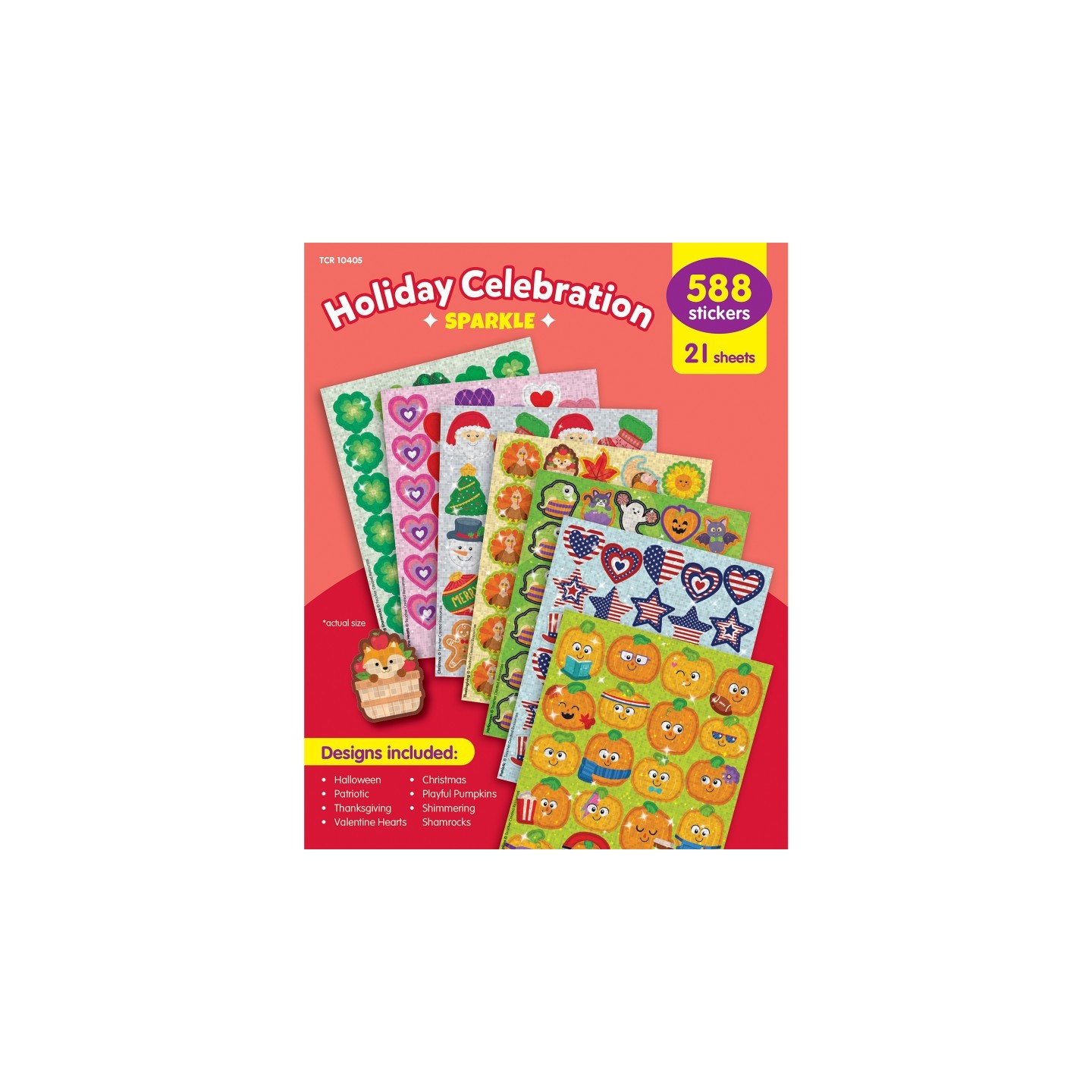 Teacher Created Resources Holiday Celebration Sparkle Stickers Variety Pack