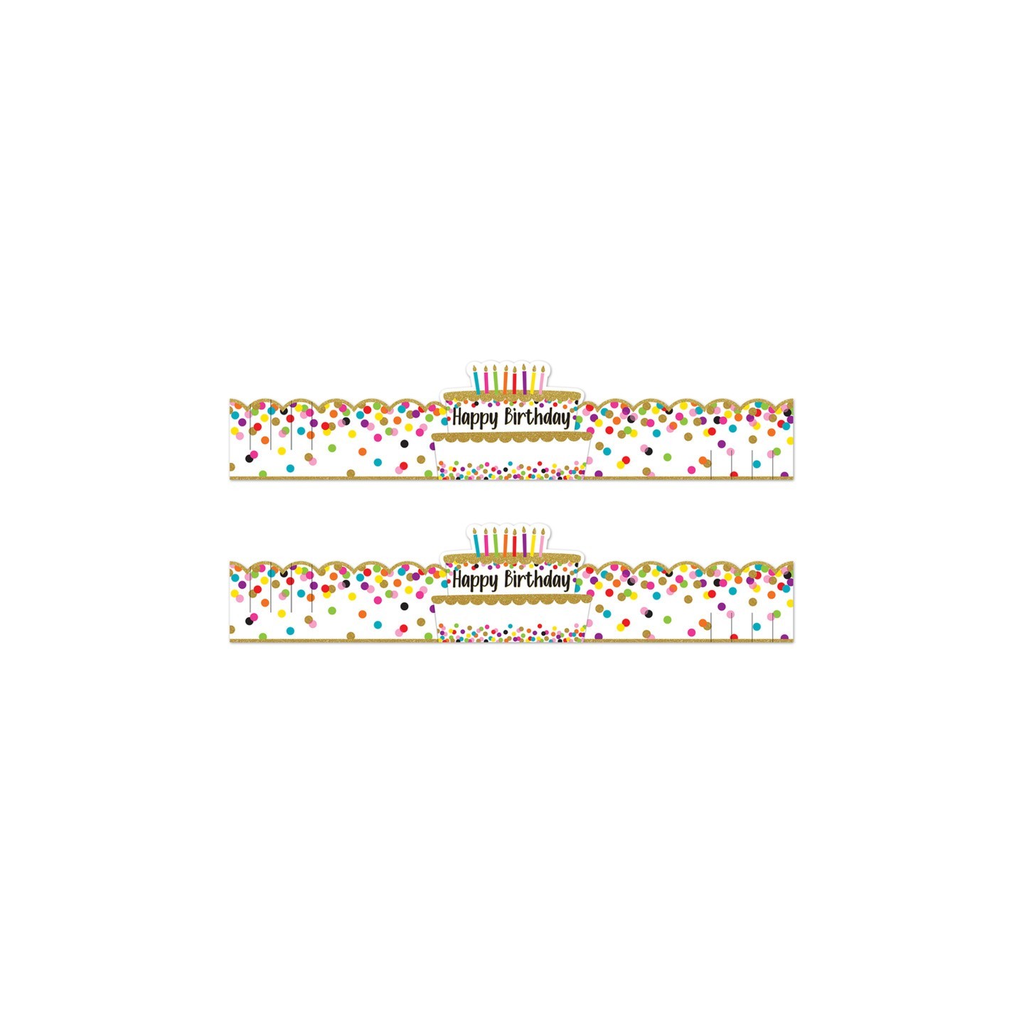 Teacher Created Resources® Confetti Happy Birthday Crowns, 30 Per Pack, 2 Packs