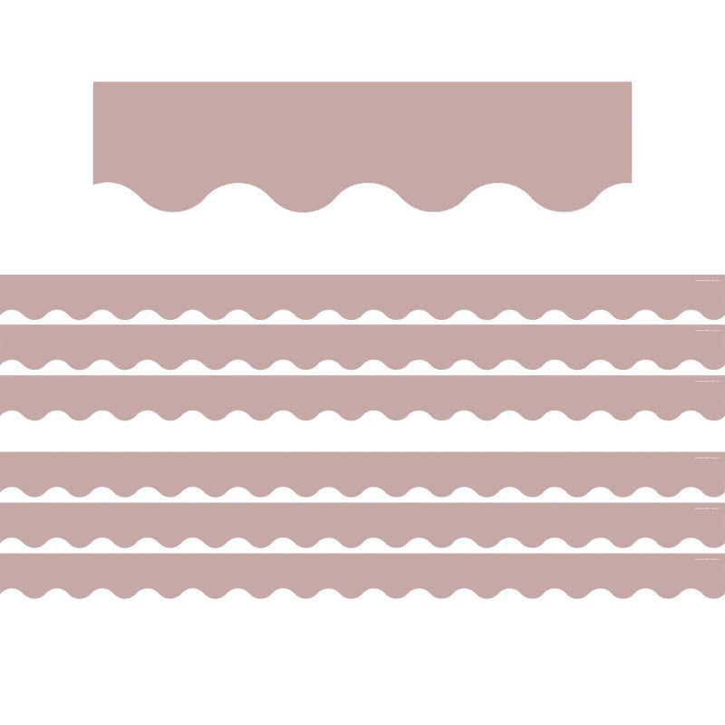 Teacher Created Resources® Light Mauve Scalloped Border Trim, 35 Feet Per Pack, 6 Packs