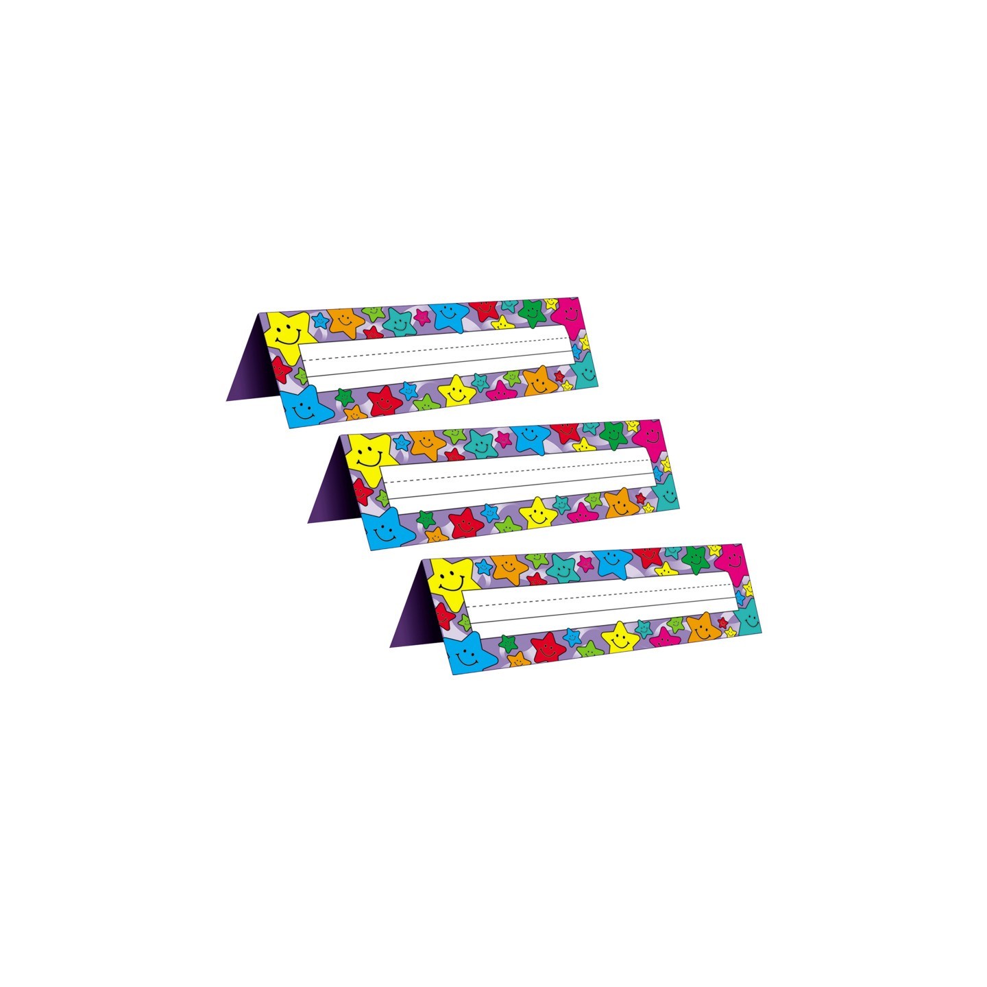Teacher Created Resources® Happy Stars Tented Name Plates, 36 Per Pack, 3 Packs