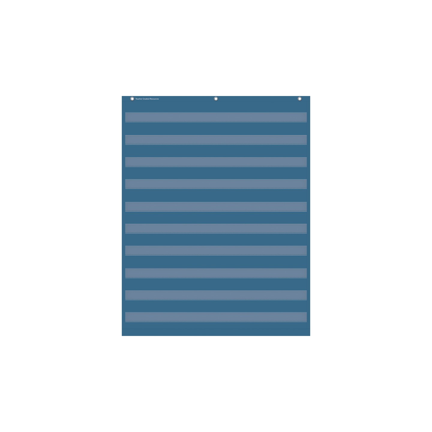 Teacher Created Resources® Slate Blue 10 Pocket Chart, 34" x 44"