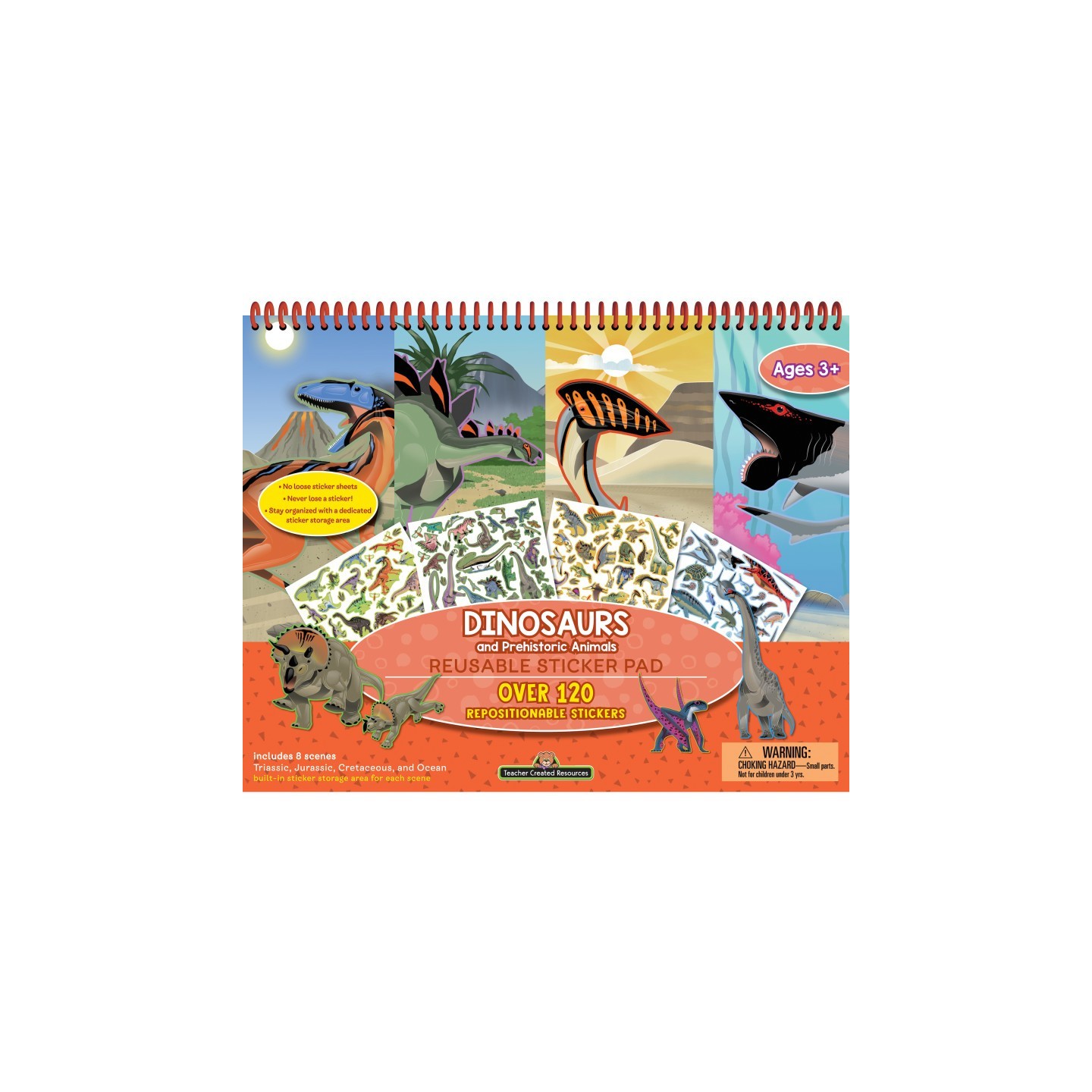 Teacher Created Resources® Dinosaurs and Prehistoric Animals Reusable Sticker Pad