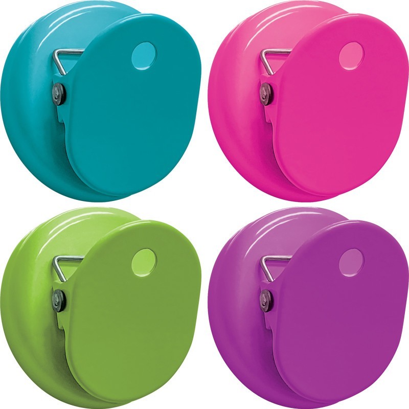 Teacher Created Resources® Colorful Magnetic Clips, Pack of 4