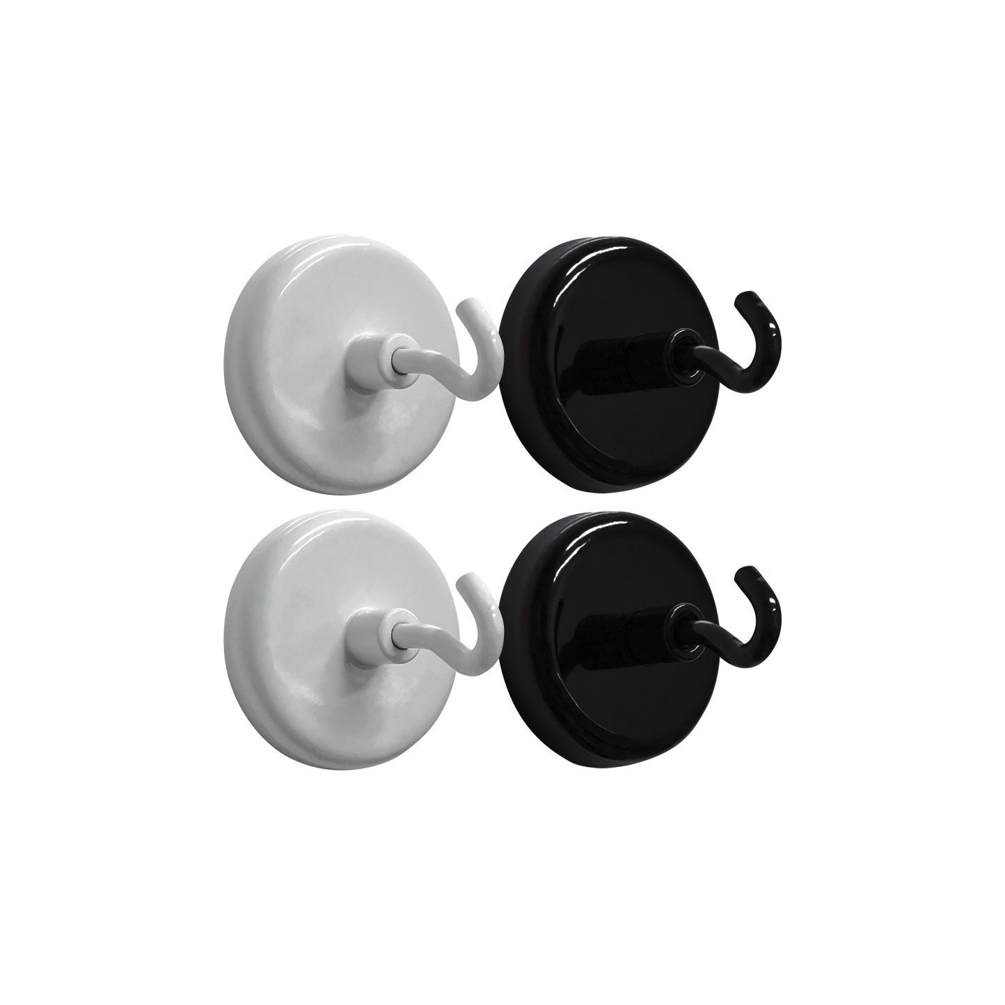 Teacher Created Resources® Black & White Magnetic Hooks, Pack of 4