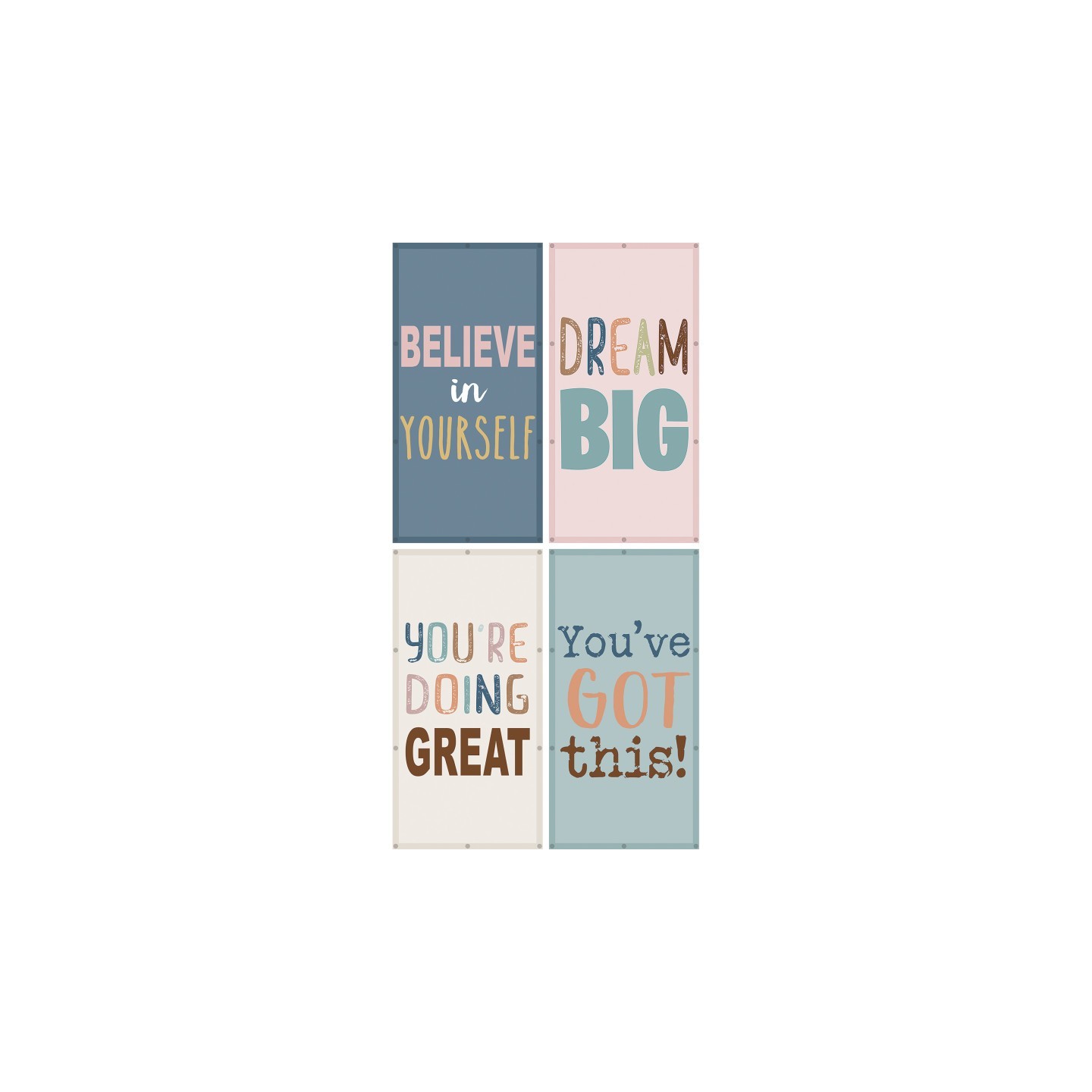 Teacher Created Resources® Calming Covers Ceiling Light Filters, 2' x 4', Be Positive, Pack of 4