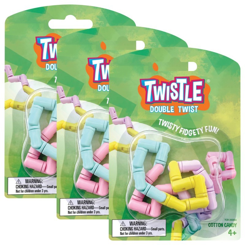 Teacher Created Resources® Twistle Double Twist, Cotton Candy, Pack of 3