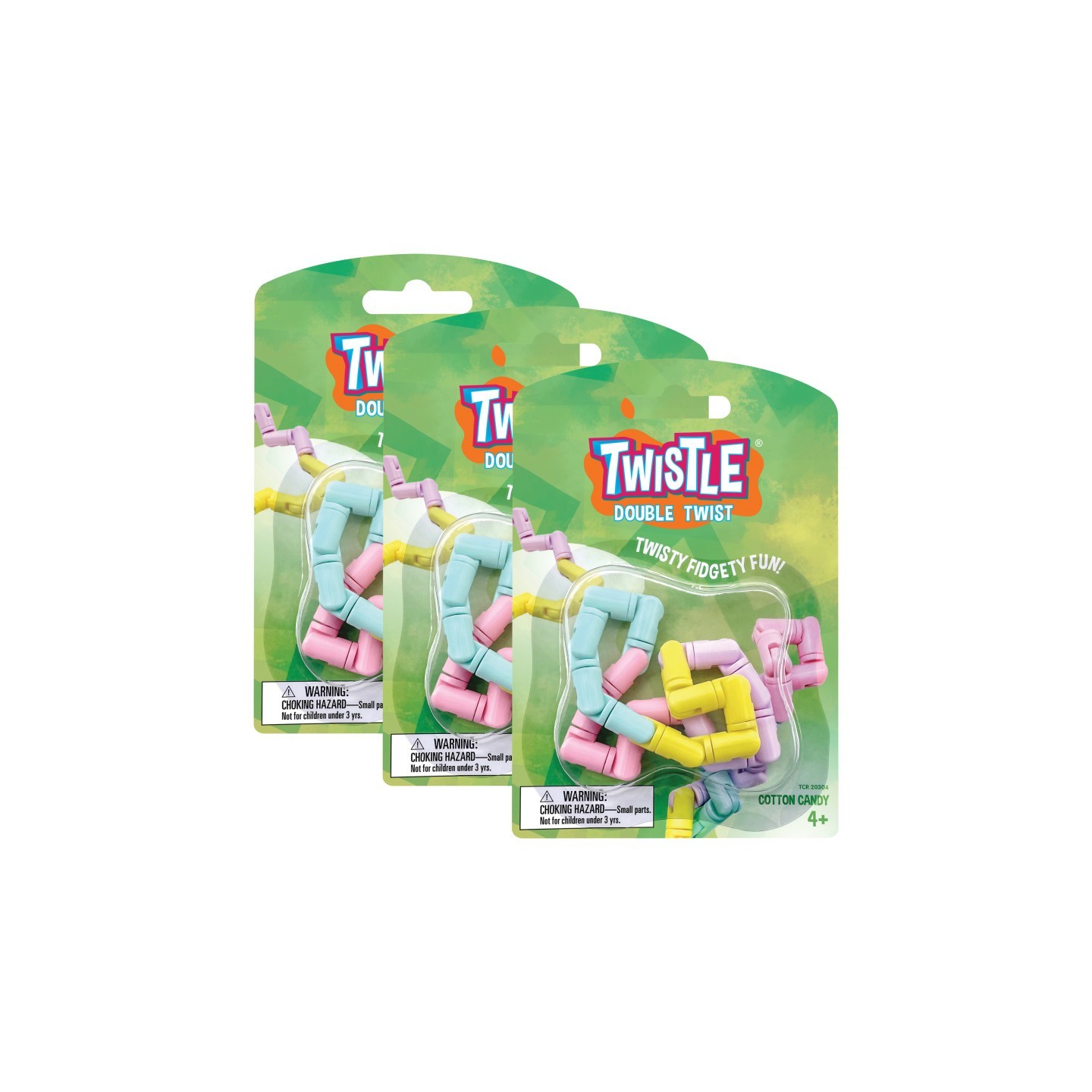 Teacher Created Resources® Twistle Double Twist, Cotton Candy, Pack of 3