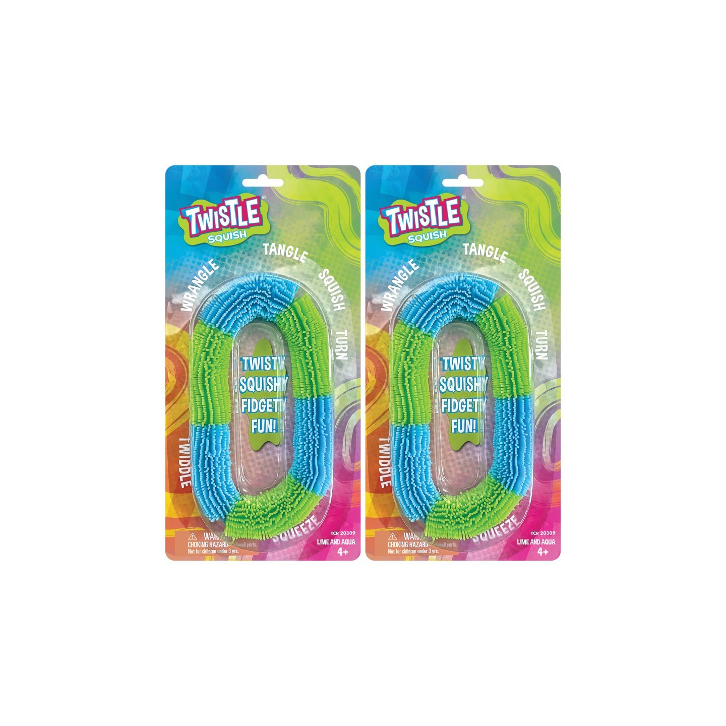 Teacher Created Resources® Twistle Squish, Aqua & Lime, Pack of 2