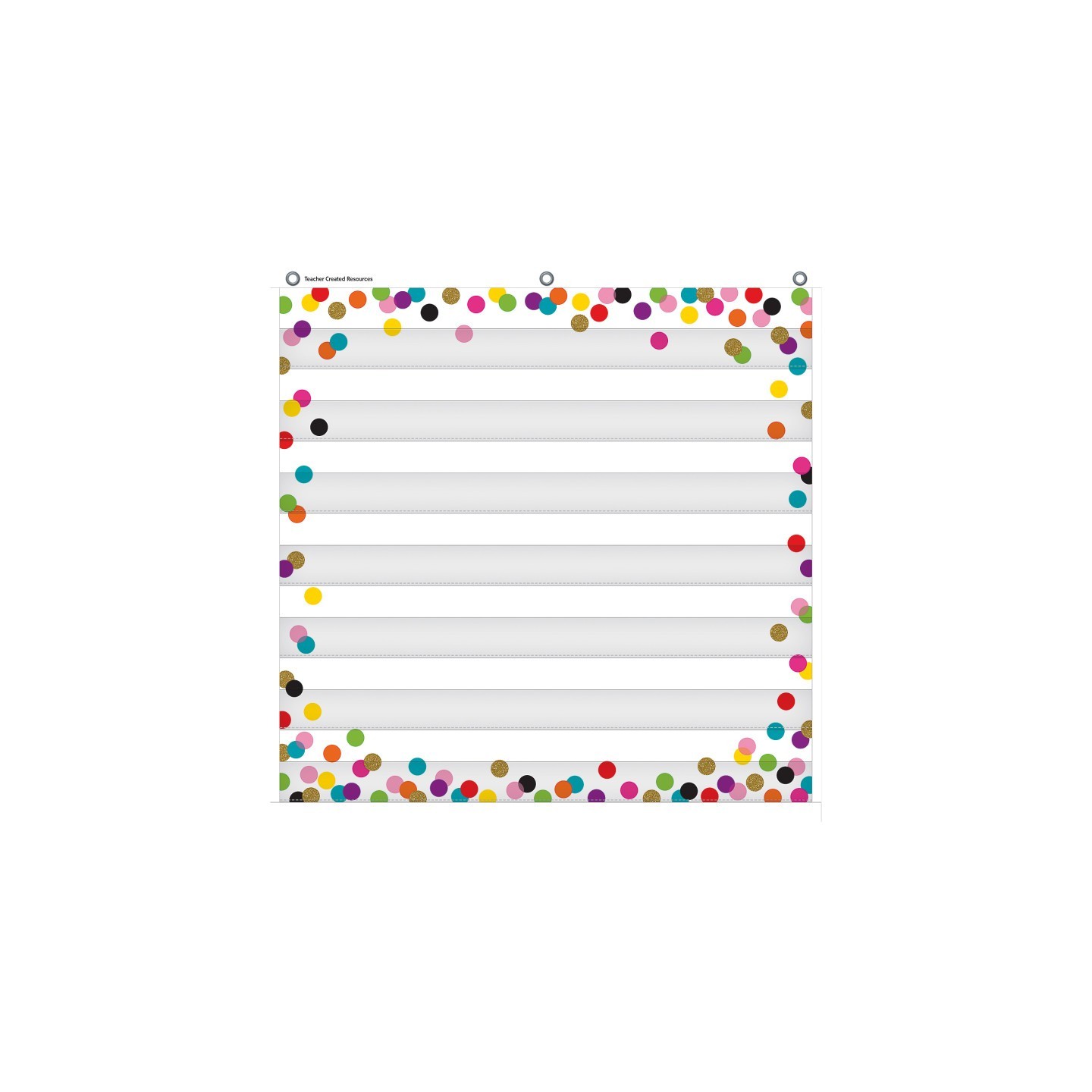 Teacher Created Resources® Confetti 7 Pocket Chart, 28" x 28"