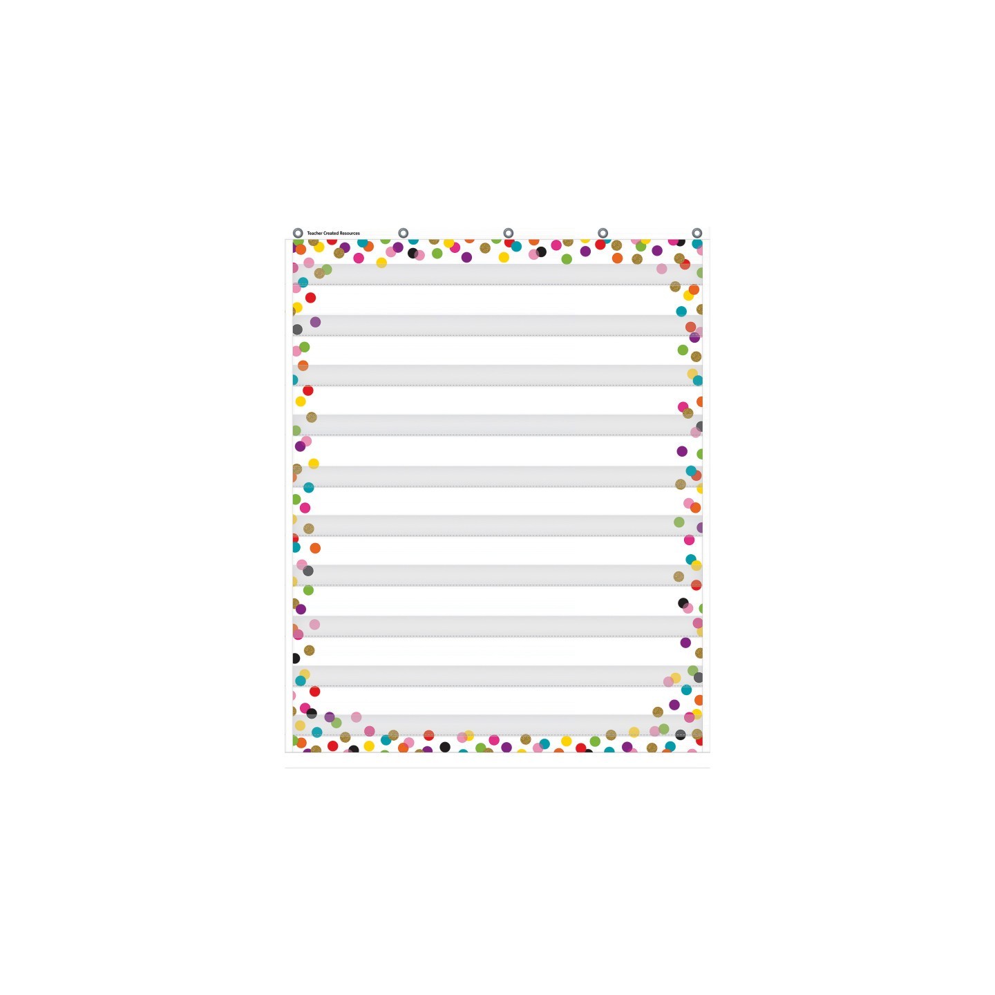 Teacher Created Resources® Confetti 10 Pocket Chart, 34" x 44"
