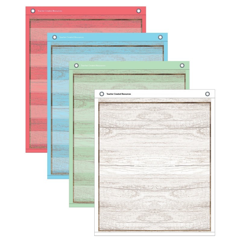 Teacher Created Resources® Painted Wood Design Magnetic Mini Pocket Charts, 14" x 17"