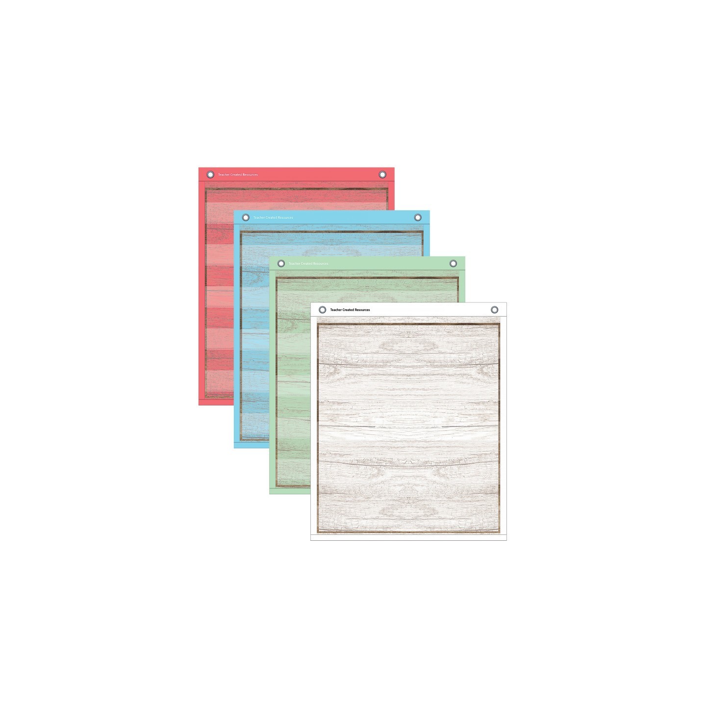 Teacher Created Resources® Painted Wood Design Magnetic Mini Pocket Charts, 14" x 17"