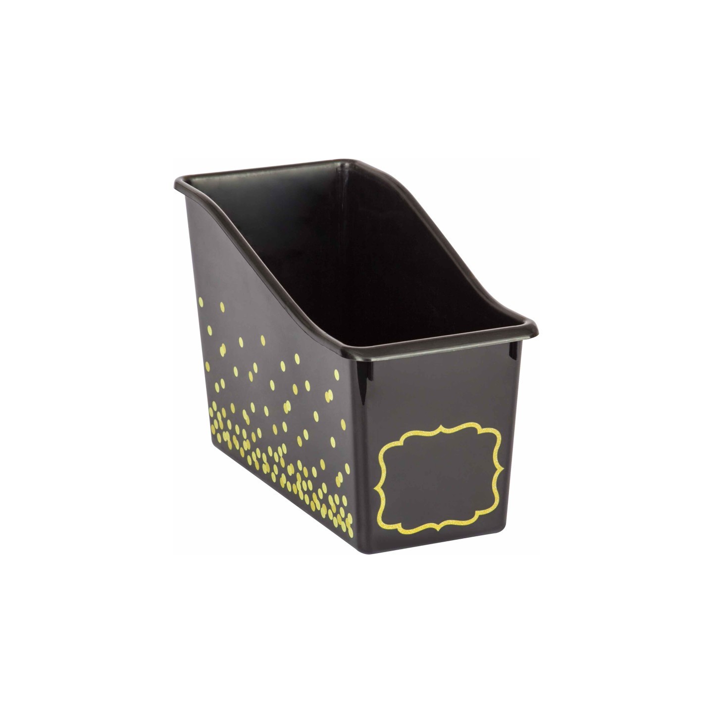 Teacher Created Resources® Black Confetti Plastic Book Bin