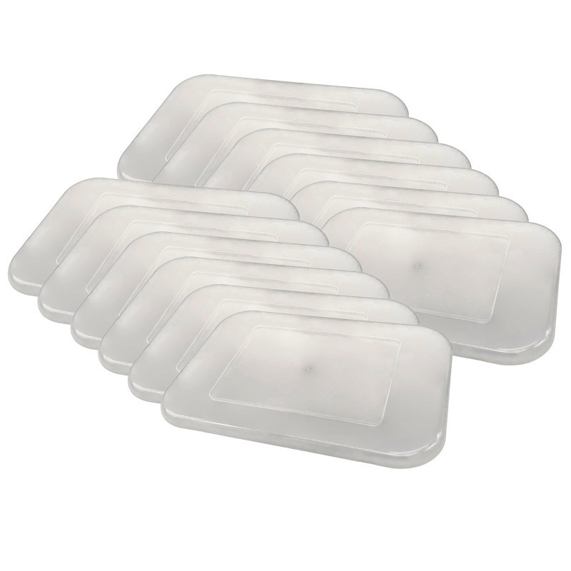 Teacher Created Resources® Clear Plastic Storage Bin Lid - Small, Pack of 12