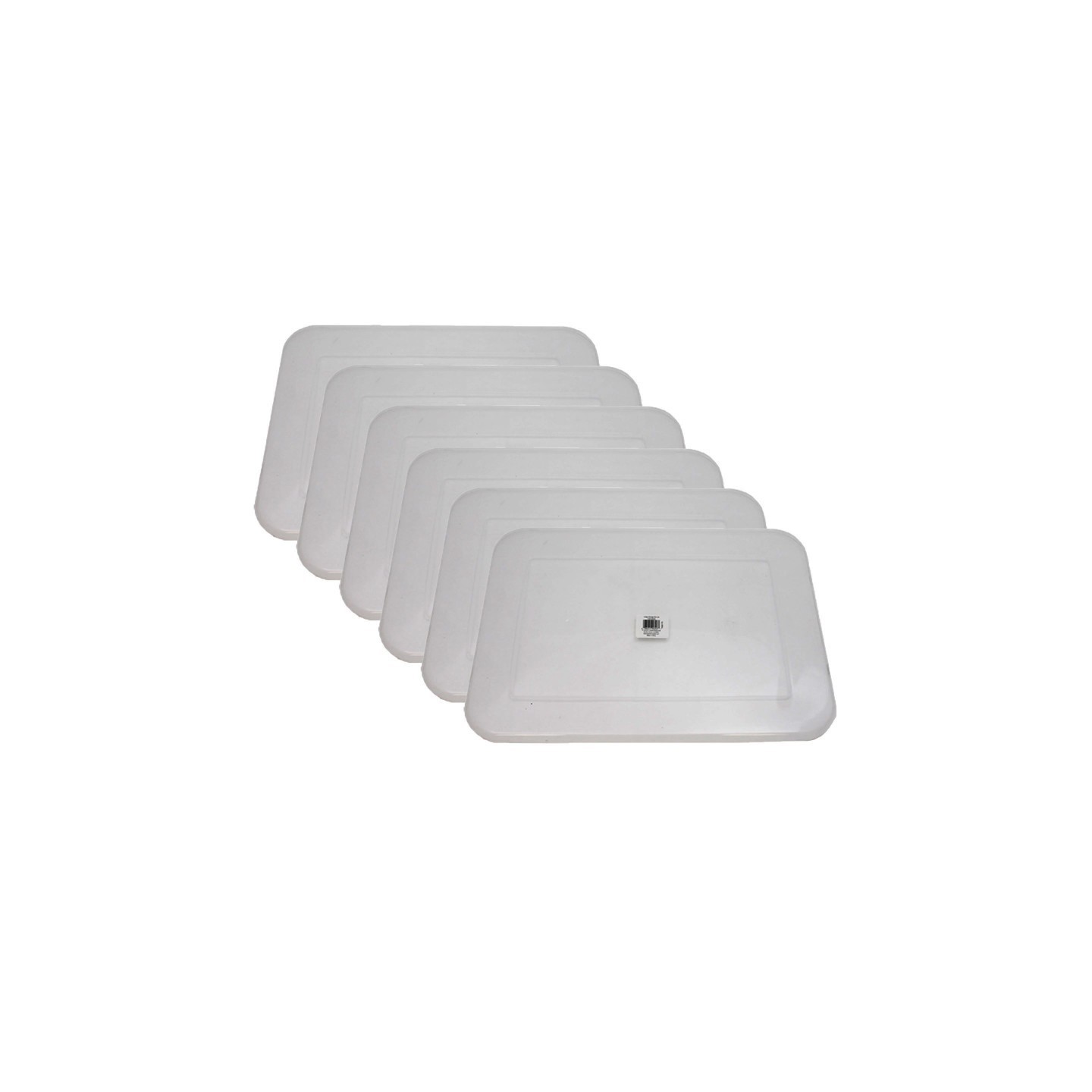 Teacher Created Resources® Clear Plastic Storage Bin Lid - Large, Pack of 6