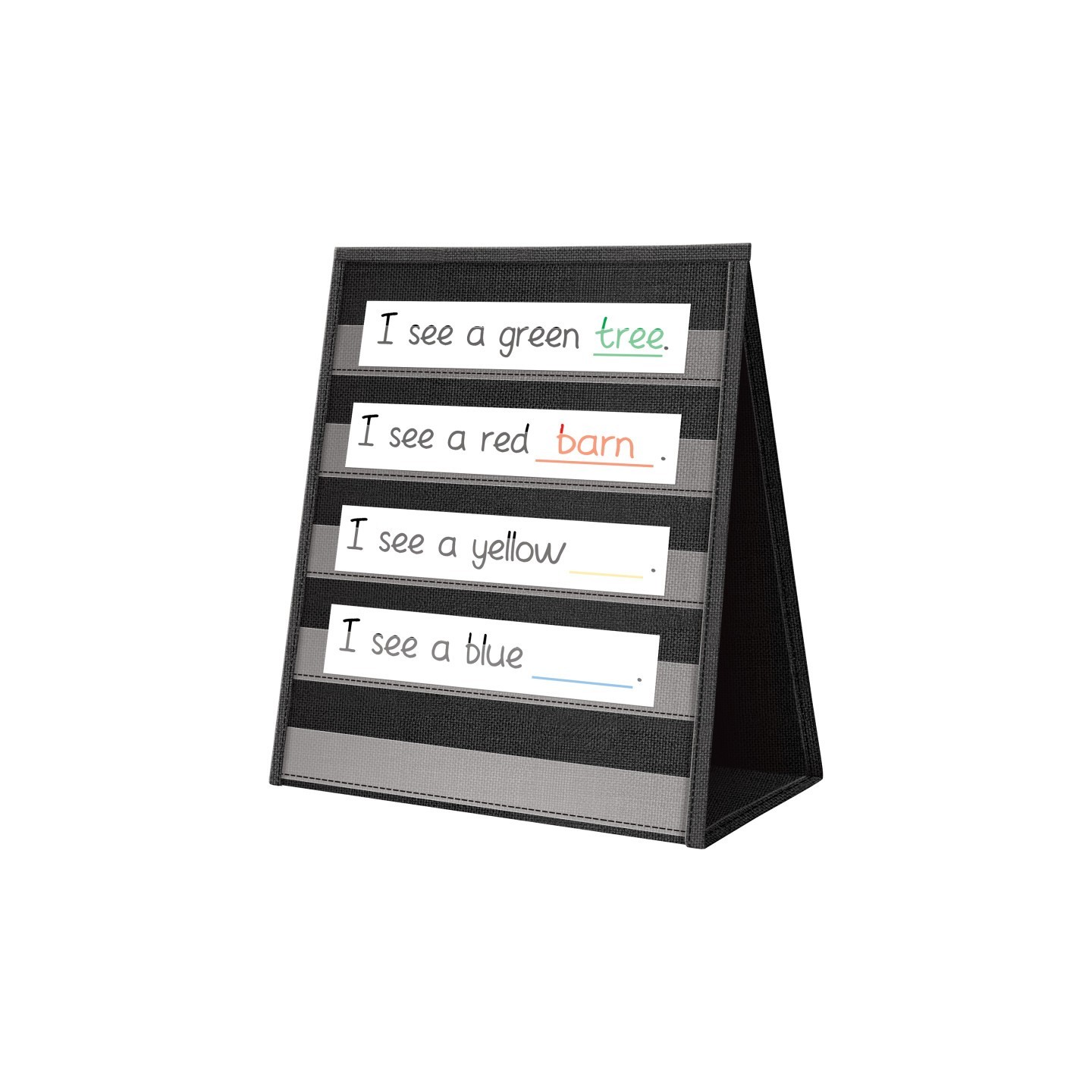 Teacher Created Resources® Black Desktop Pocket Chart, 15-1/2" x 12"