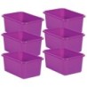 Teacher Created Resources® Purple Small Plastic Storage Bin, Pack of 6