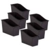 Teacher Created Resources® Black Plastic Book Bin, Pack of 6