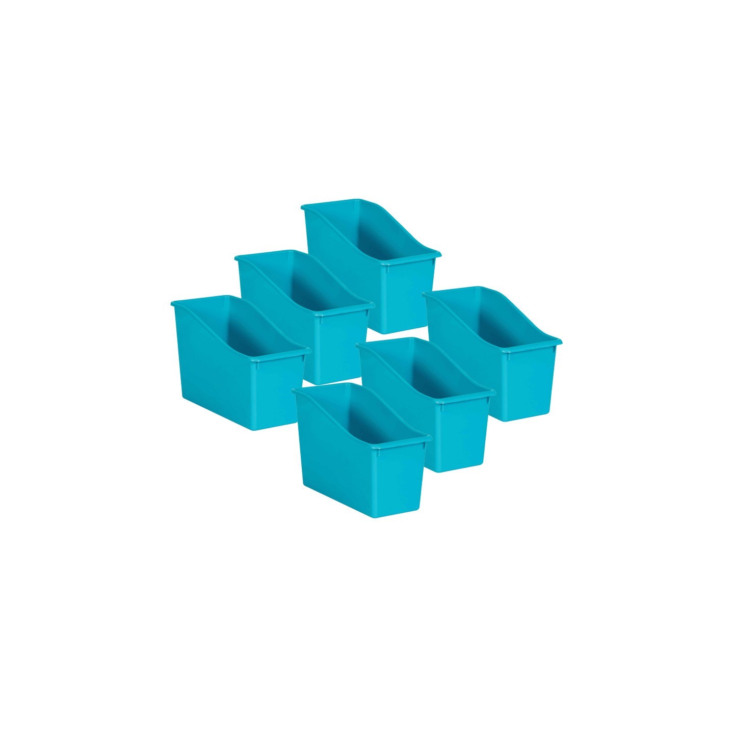 Teacher Created Resources® Teal Plastic Book Bin, Pack of 6