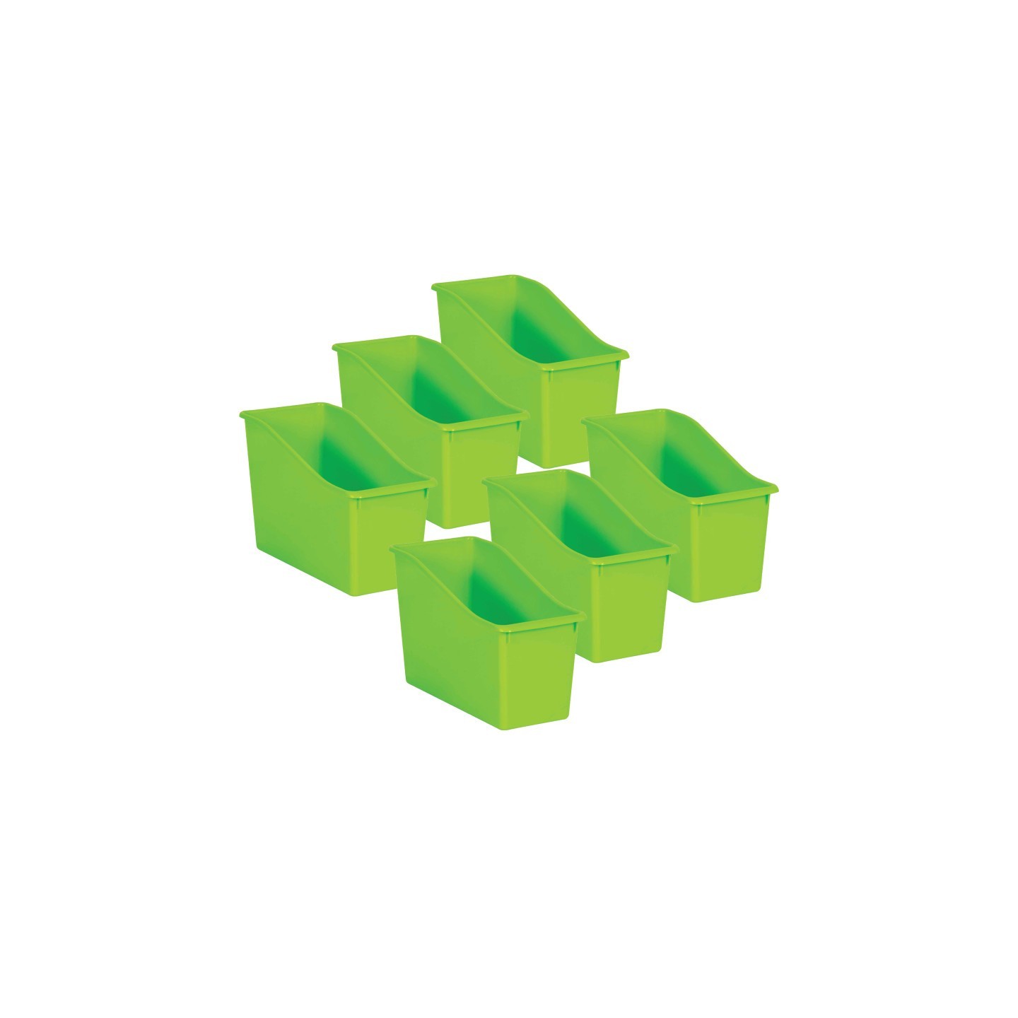 Teacher Created Resources® Lime Plastic Book Bin, Pack of 6