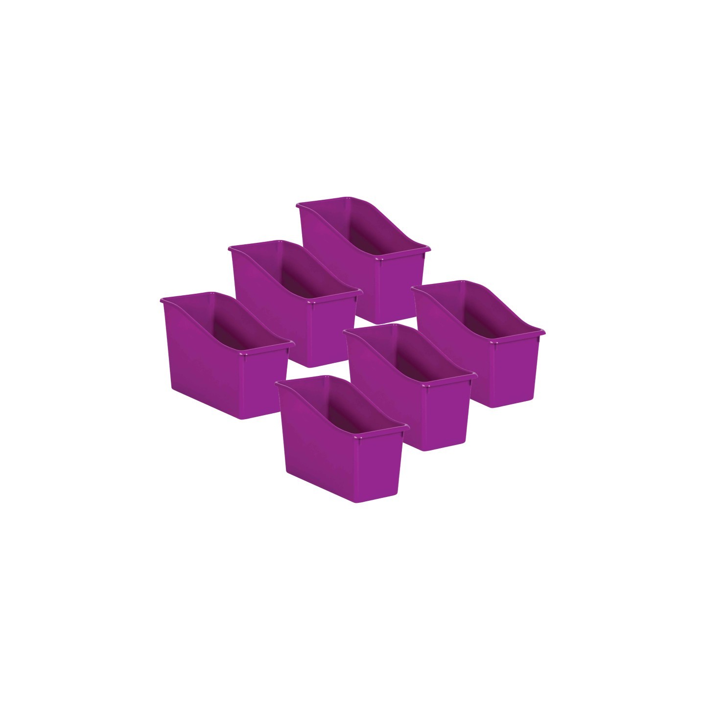 Teacher Created Resources® Purple Plastic Book Bin, Pack of 6