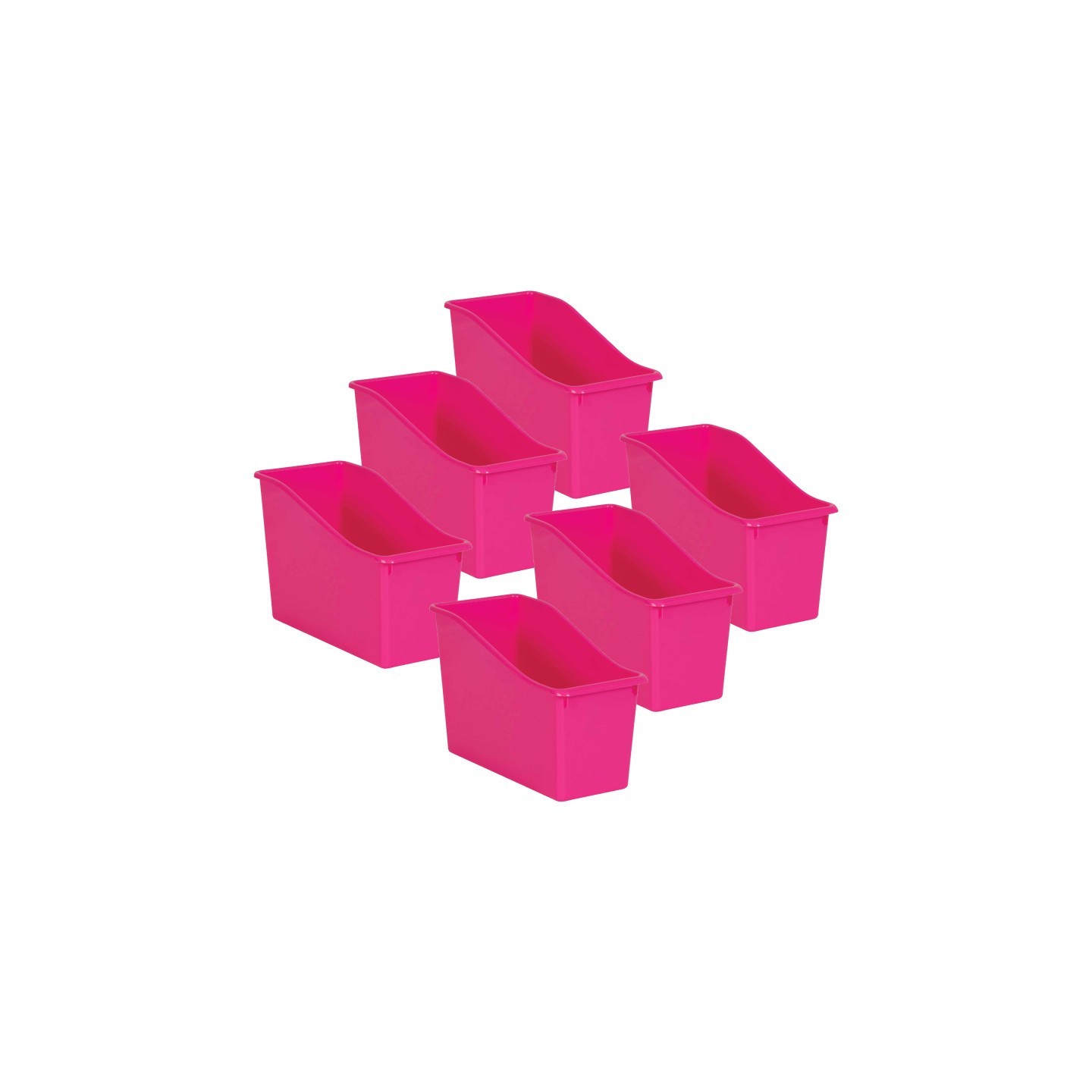 Teacher Created Resources® Pink Plastic Book Bin, Pack of 6