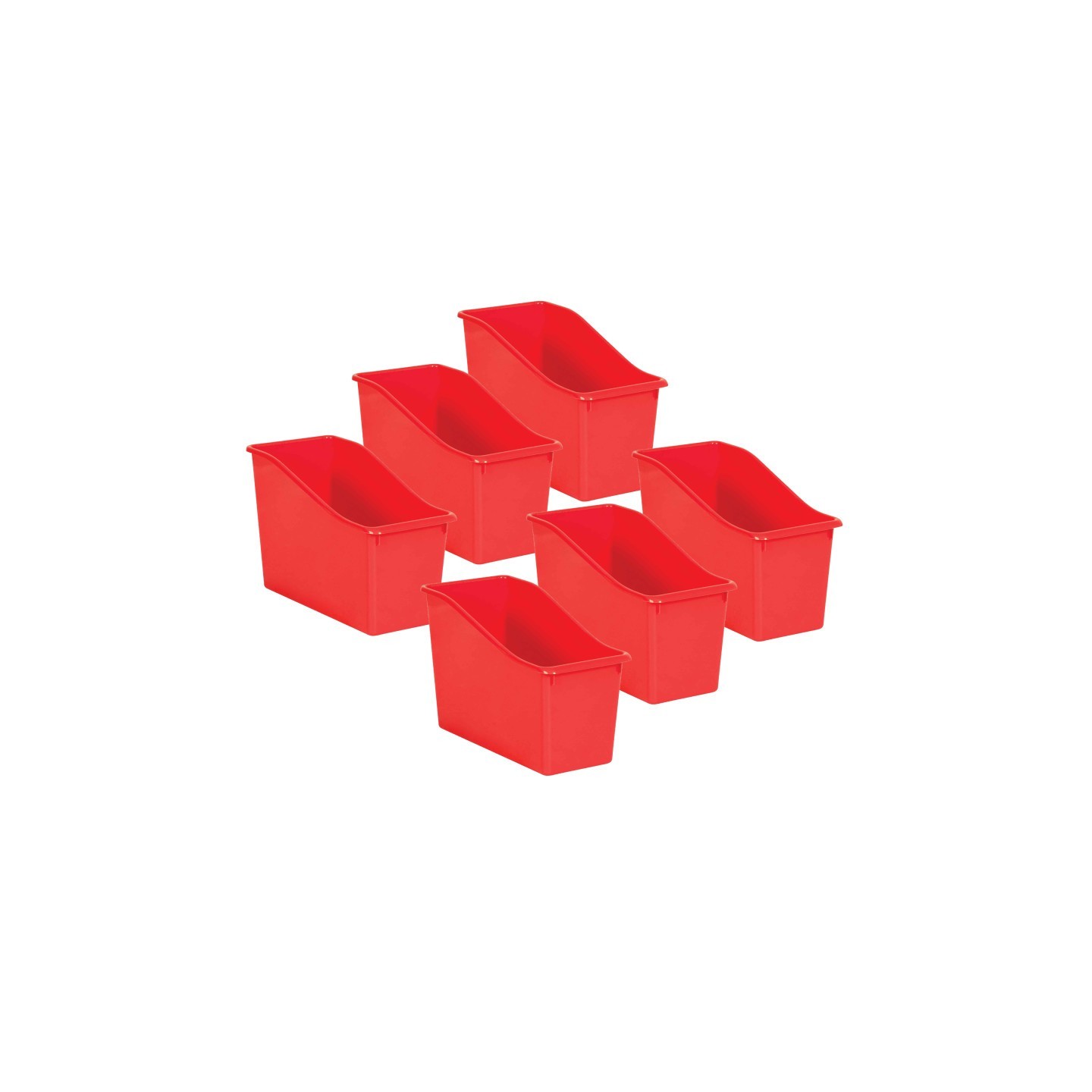 Teacher Created Resources® Red Plastic Book Bin, Pack of 6