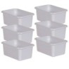 Teacher Created Resources® White Small Plastic Storage Bin, Pack of 6