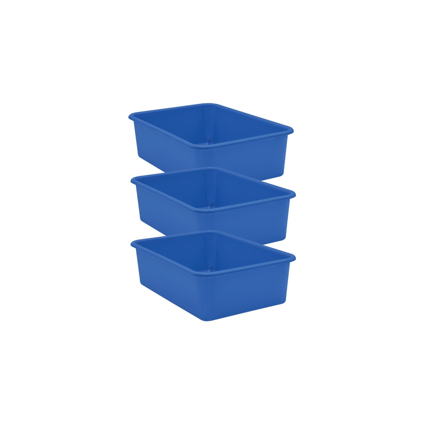 Teacher Created Resources® Blue Large Plastic Storage Bin, Pack of 3