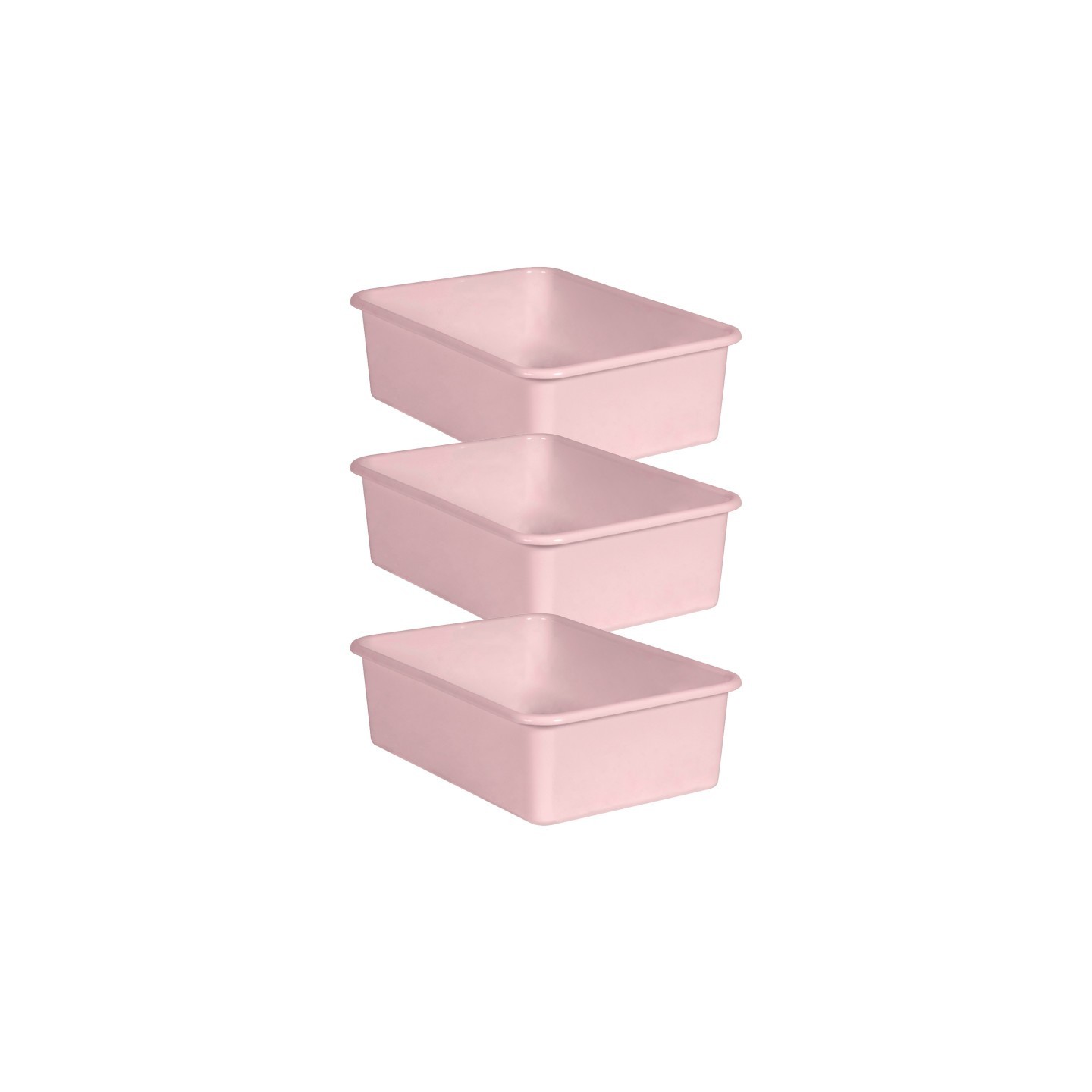 Teacher Created Resources® Blush Large Plastic Storage Bin, Pack of 3