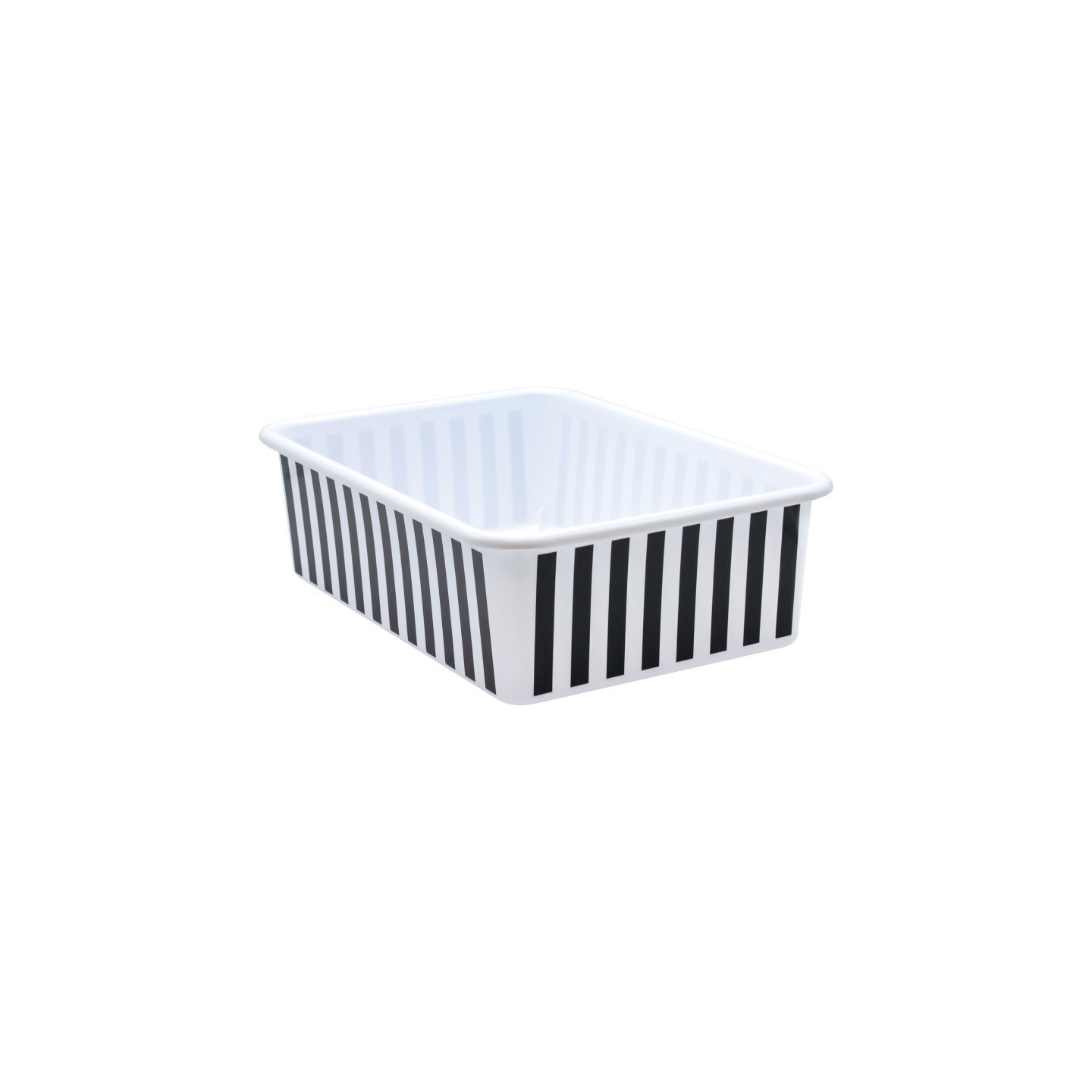 Teacher Created Resources® Black and White Stripes Large Plastic Storage Bin