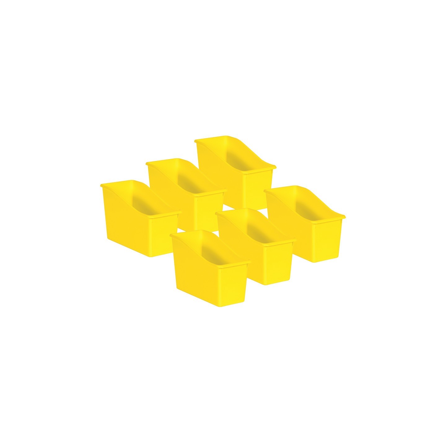Teacher Created Resources® Yellow Plastic Book Bin, Pack of 6
