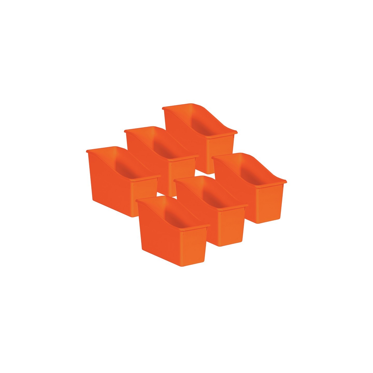 Teacher Created Resources® Orange Plastic Book Bin, Pack of 6