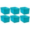 Teacher Created Resources® Plastic Multi-Purpose Bin, Teal, Pack of 6