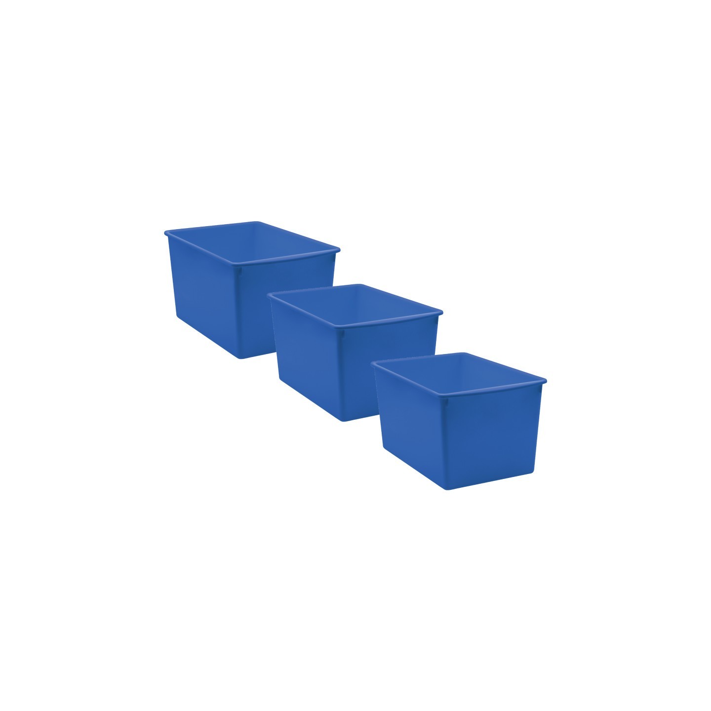 Teacher Created Resources® Blue Plastic Multi-Purpose Bin, Pack of 3