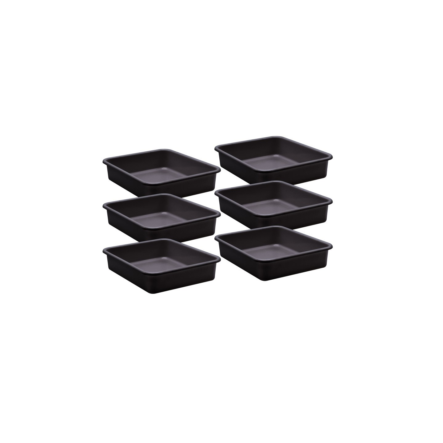 Teacher Created Resources® Black Large Plastic Letter Tray, Pack of 6