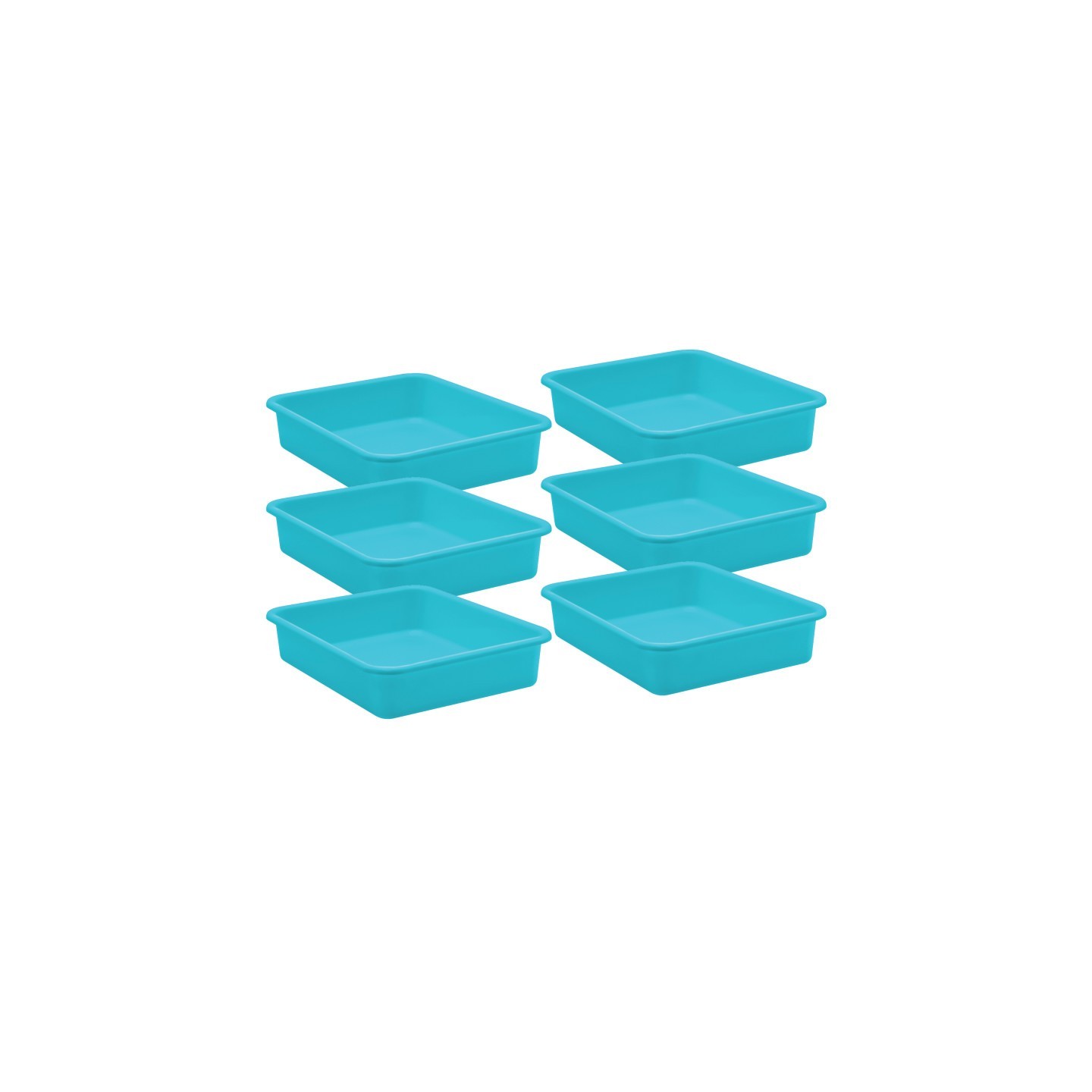 Teacher Created Resources® Teal Large Plastic Letter Tray, Pack of 6