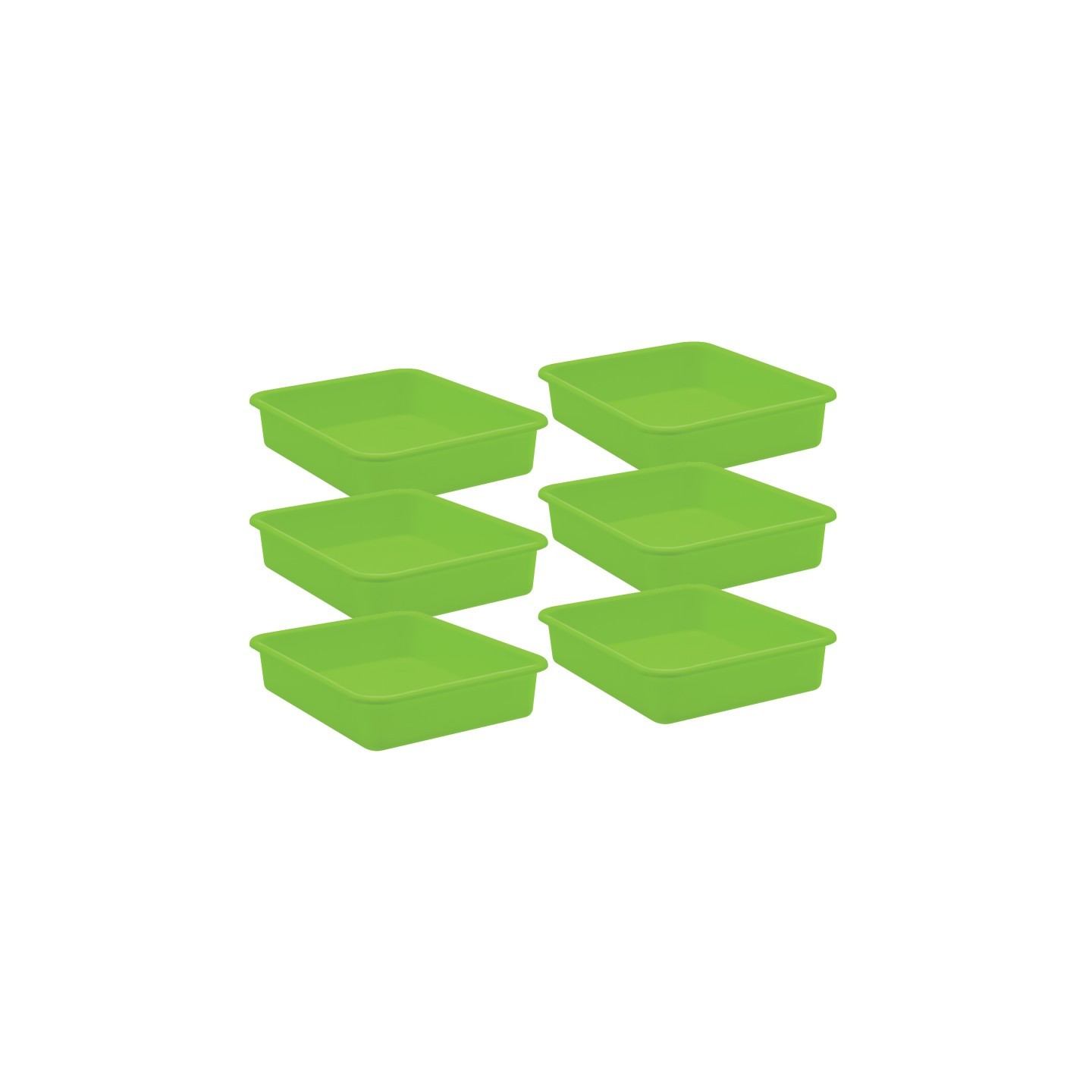 Teacher Created Resources® Lime Large Plastic Letter Tray, Pack of 6