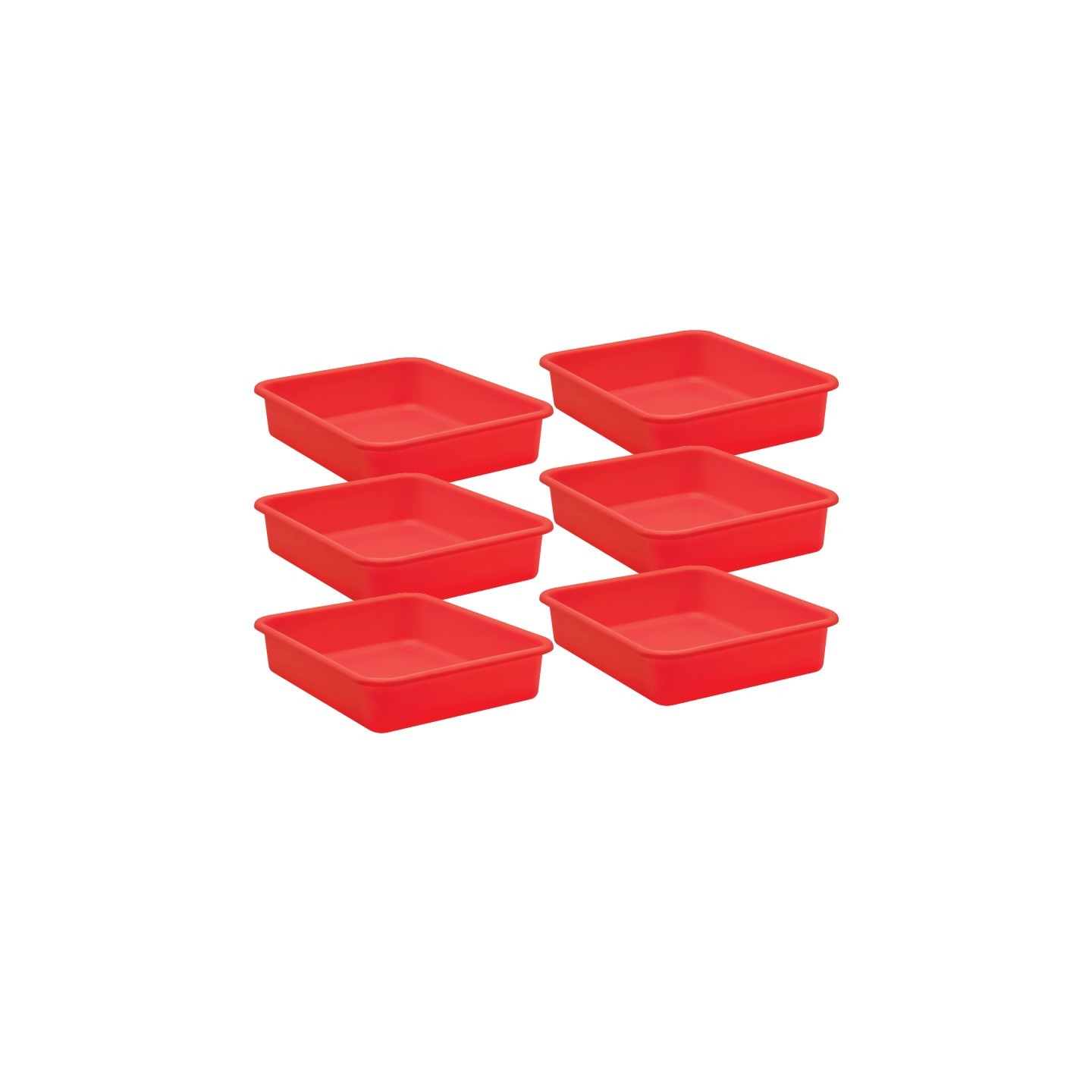 Teacher Created Resources® Red Large Plastic Letter Tray, Pack of 6