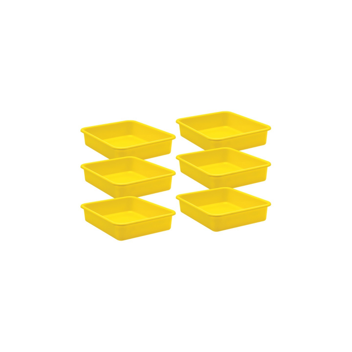 Teacher Created Resources® Yellow Large Plastic Letter Tray, Pack of 6