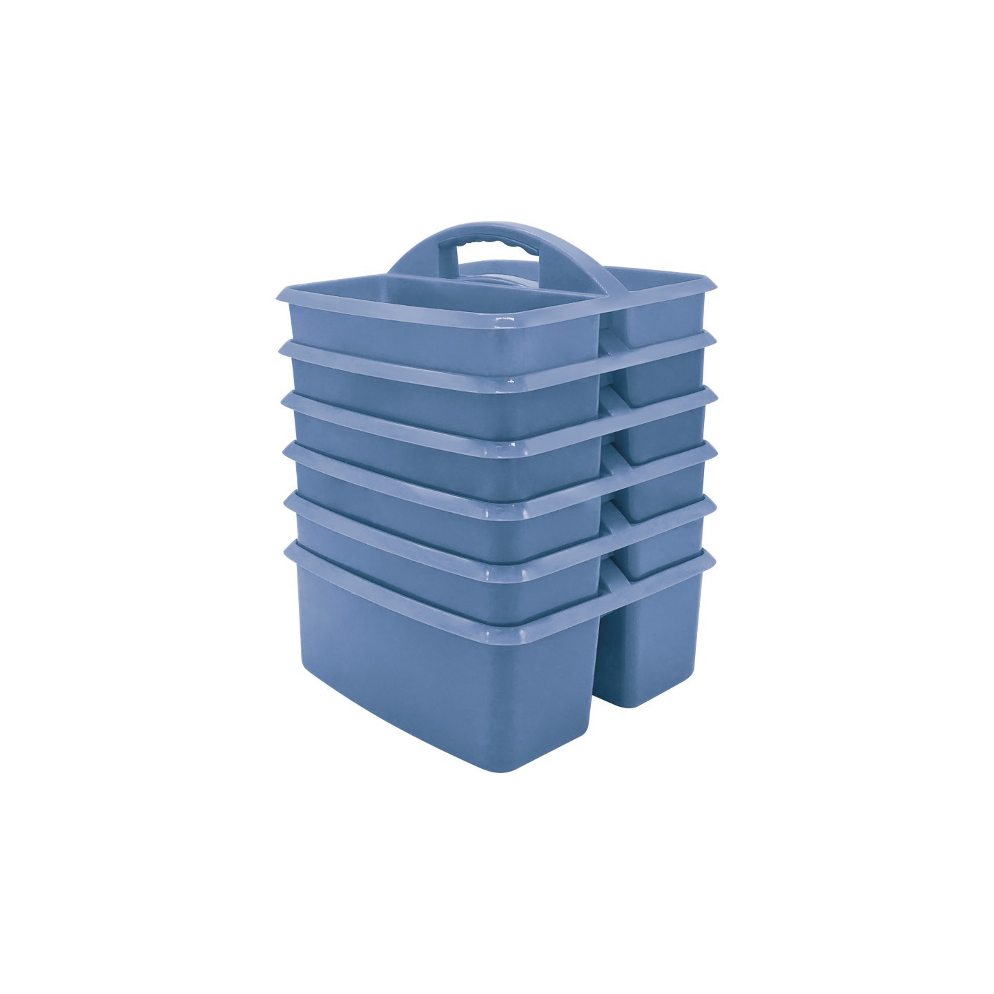 Teacher Created Resources® Slate Blue Plastic Storage Caddy, Pack of 6