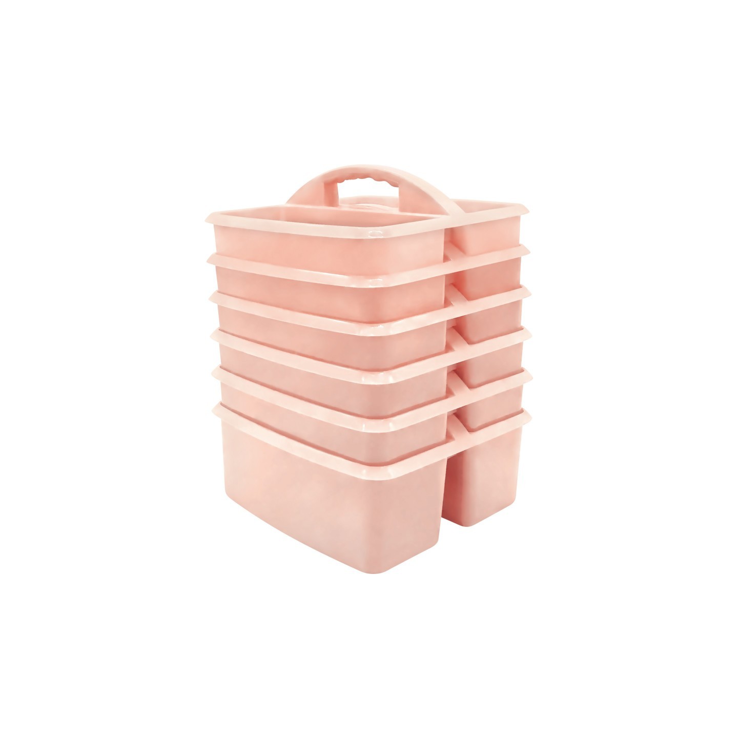Teacher Created Resources® Blush Plastic Storage Caddy, Pack of 6