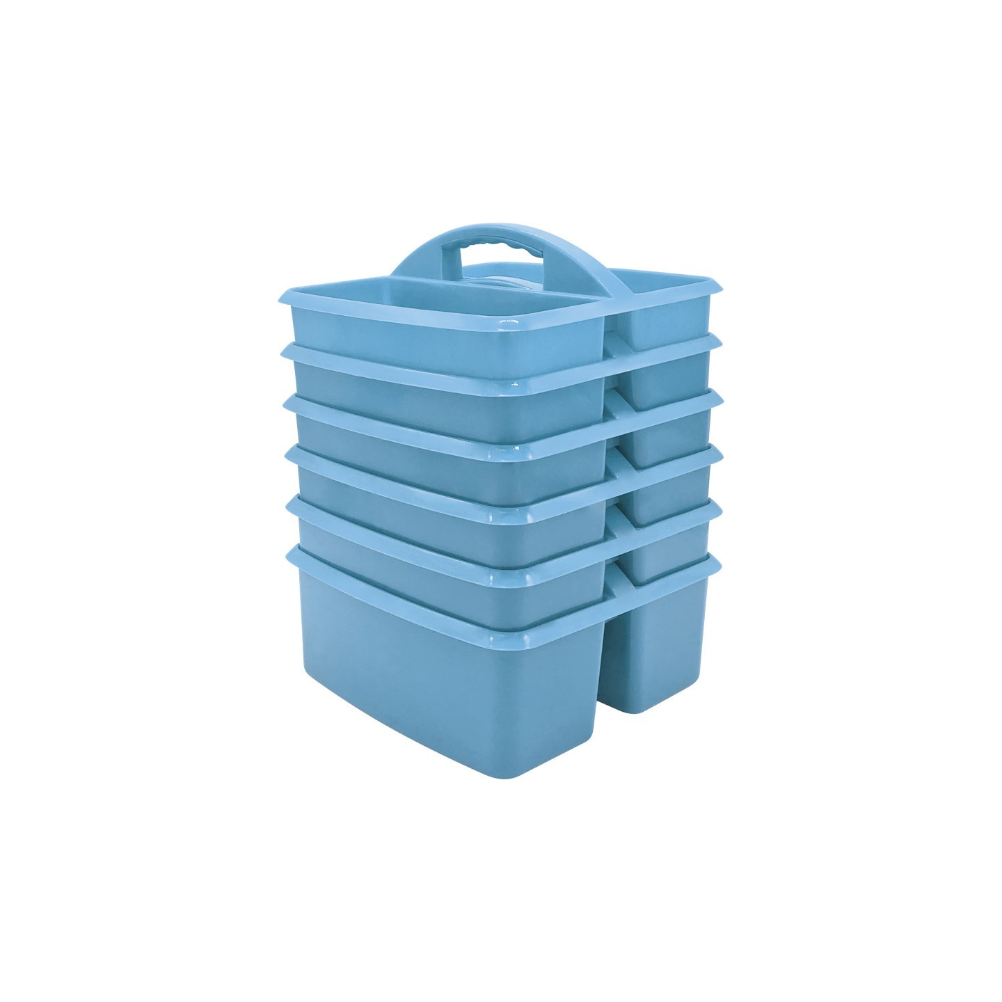 Teacher Created Resources® Light Blue Plastic Storage Caddy, Pack of 6